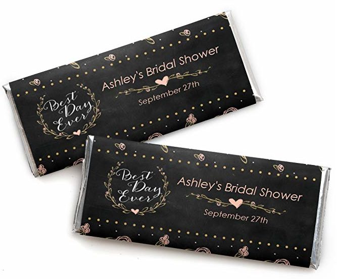 Personalized Candy Bars Wedding Favor