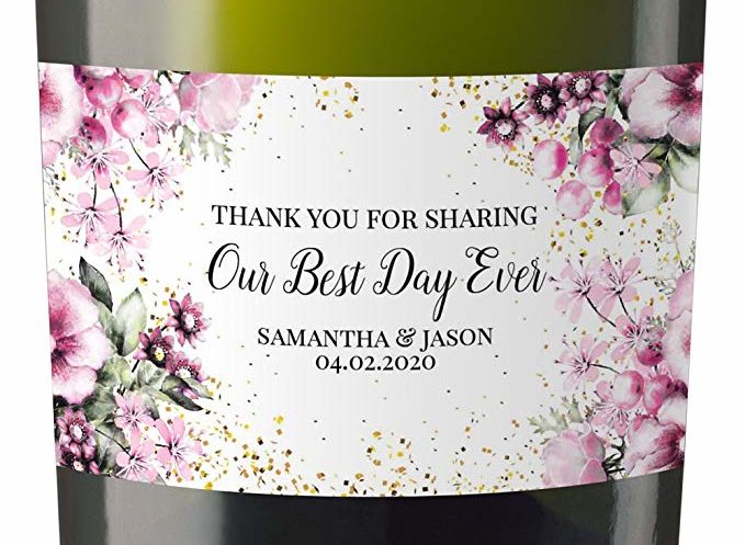 Personalized Mini Champagne Bottles Wedding Favor