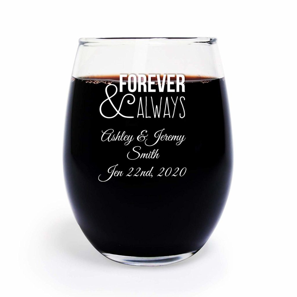 Personalized Wine Glasses Wedding Favor