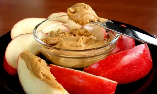 Apples and Peanut Butter Snack Idea