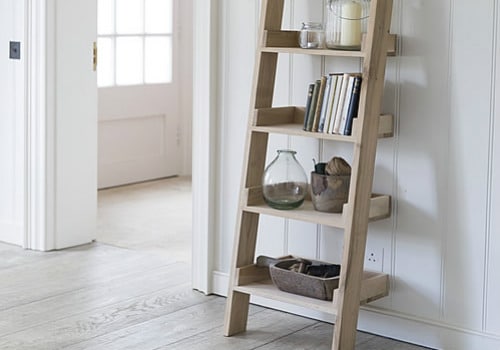 Leaning Ladder Shelving Idea