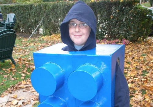 Homemade blue brick kid's Lego outfit