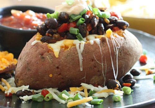 Loaded Baked Sweet Potato Vegetarian Recipe