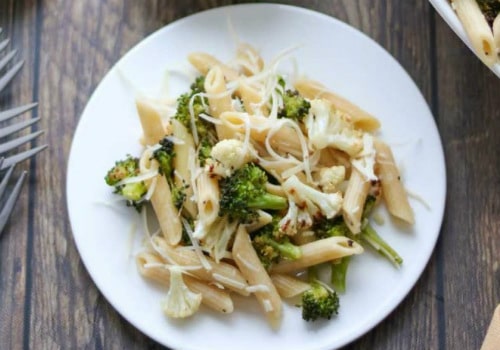 Roasted Broccoli and Cauliflower Pasta Vegetarian Recipe