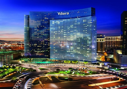 Outside view of the Vdara Hotel in Las Vegas