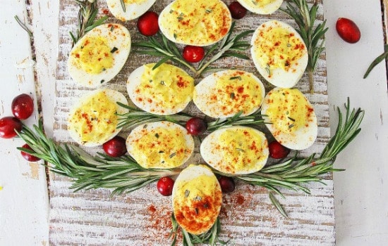 Deviled Eggs Christmas Appetizer