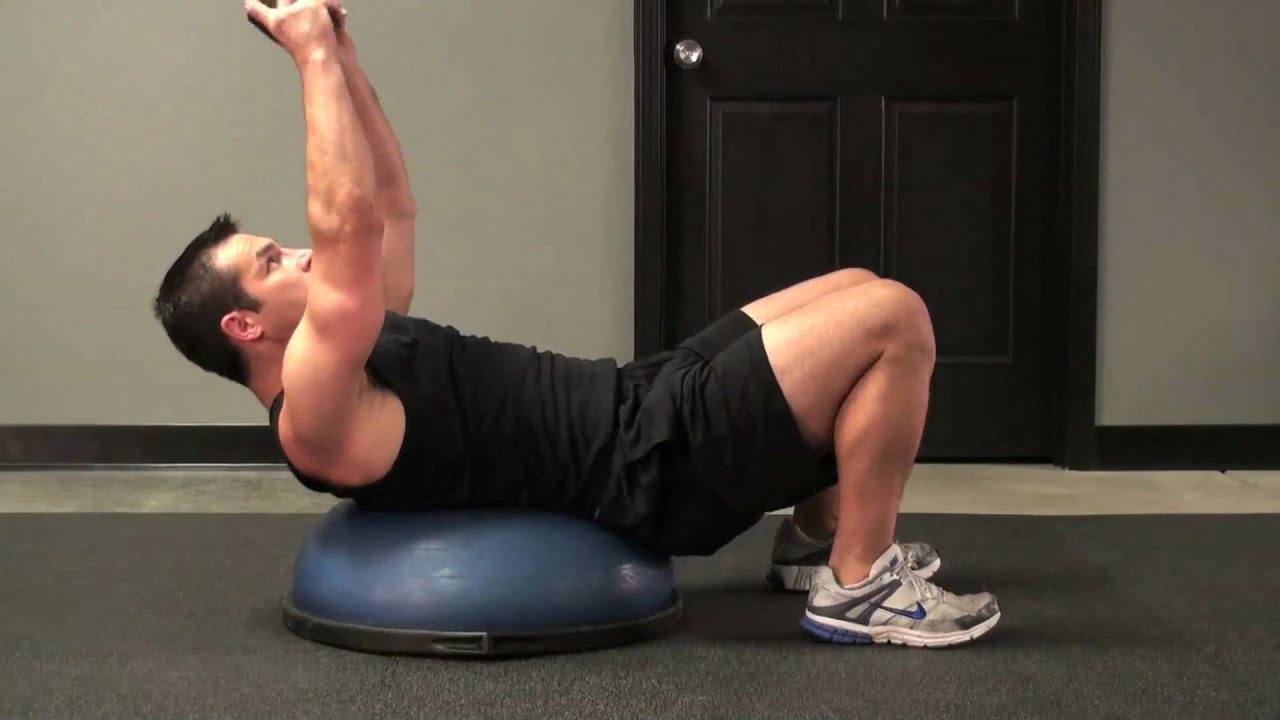 Bosu Ball Crunch Exercise