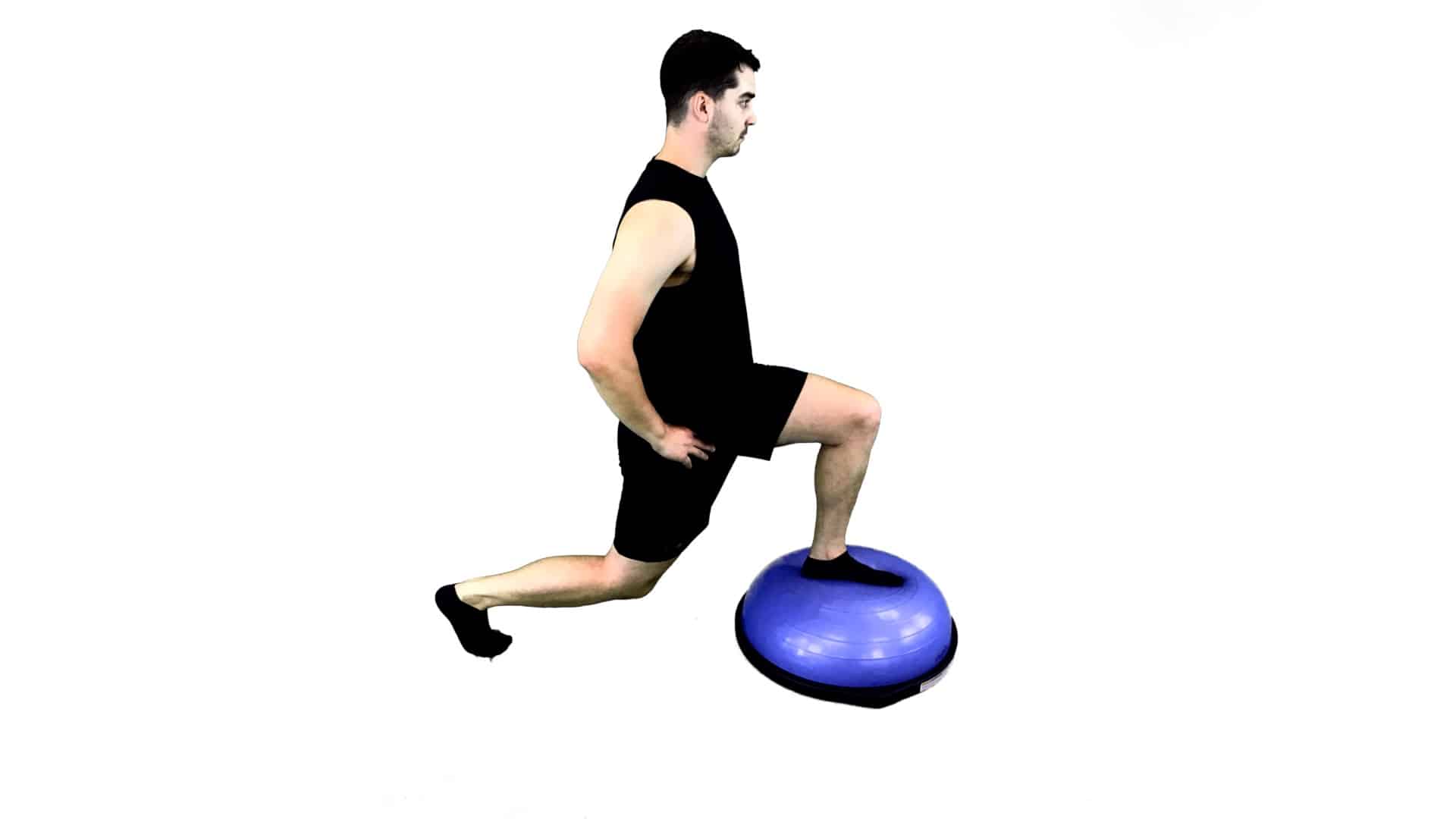 Bosu Ball Forward Lunge Exercise