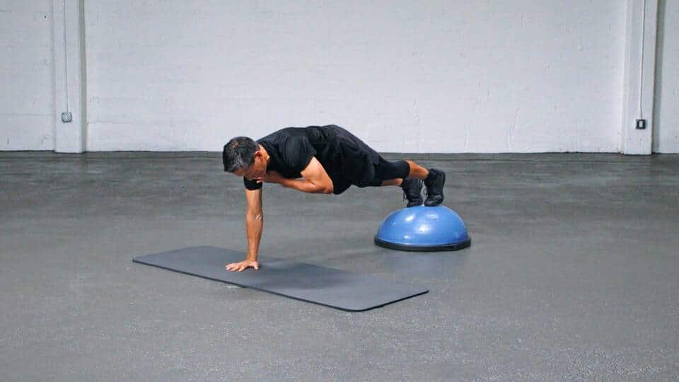 Bosu Ball Shoulder Taps Exercise