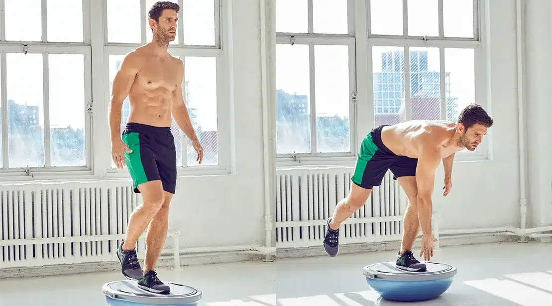 Bosu Ball Single-Leg RDL Exercise