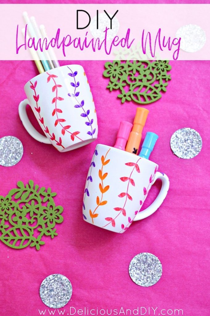 Painted Floral Mugs Craft