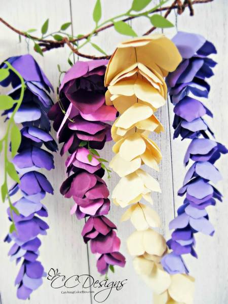 Paper Hanging Wisteria Craft