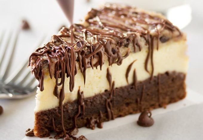 Brownie Bottom Cookie Dough Cheesecake Recipe