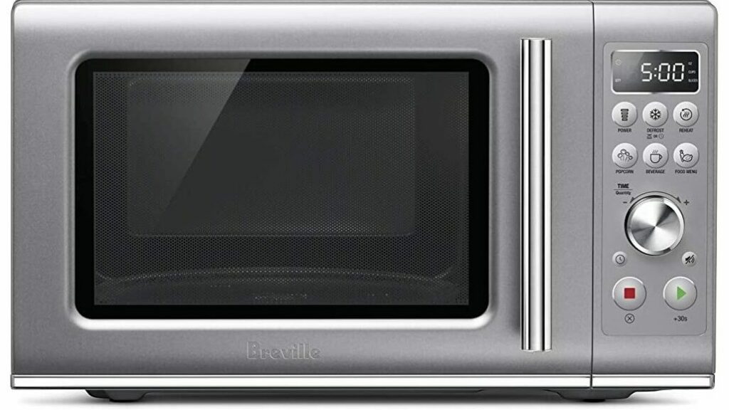 Breville BMO650SIL the Compact Wave Soft Close Countertop Microwave Oven