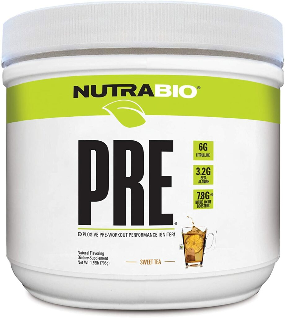 NutraBio Pre Natural Pre Workout Supplement