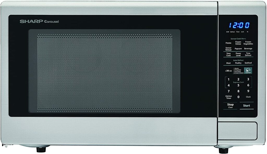 SHARP Stainless Steel Carousel 1.8 Cu. Ft. 1100W Countertop Microwave Oven