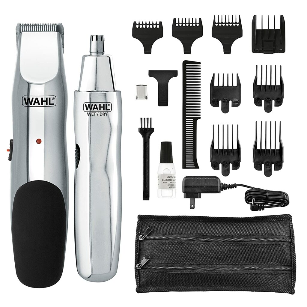 WAHL 5622 Groomsman Rechargeable Beard, Mustache, Hair & Nose Hair Trimmer