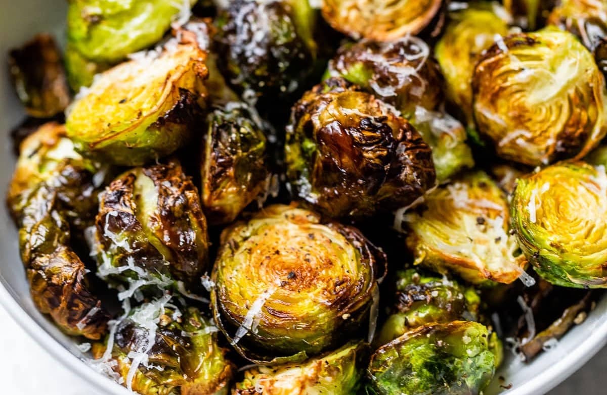 Air Fryer Roasted Brussels Sprouts