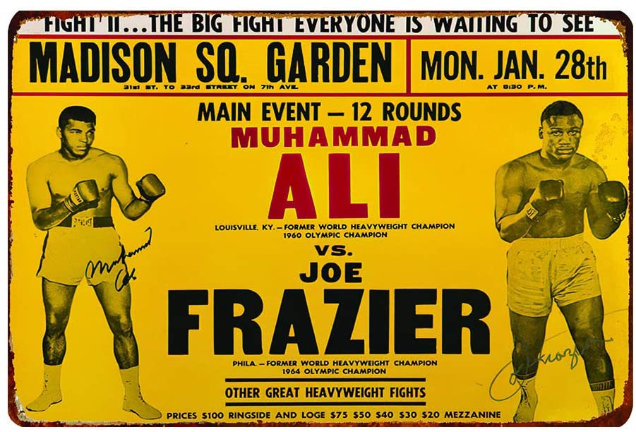 Ali vs Frazier Metal Sign Decoration