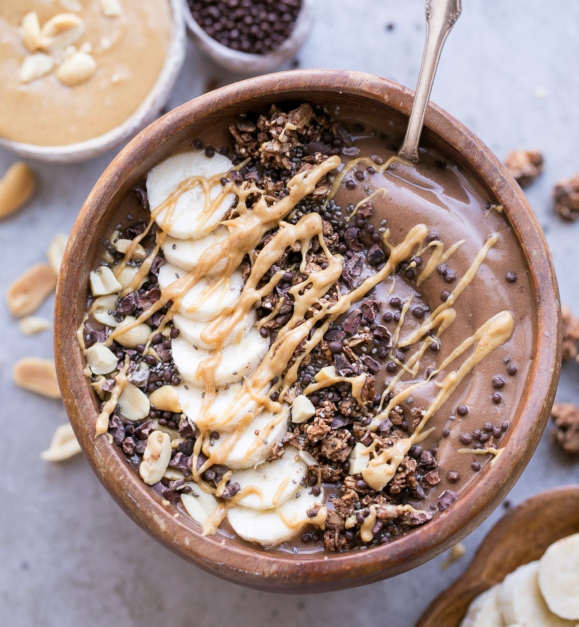 Chocolate Peanut Butter Smoothie Bowl