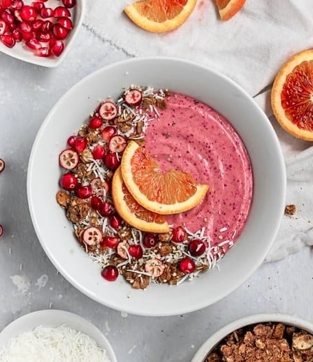 Cranberry Orange Smoothie Bowl