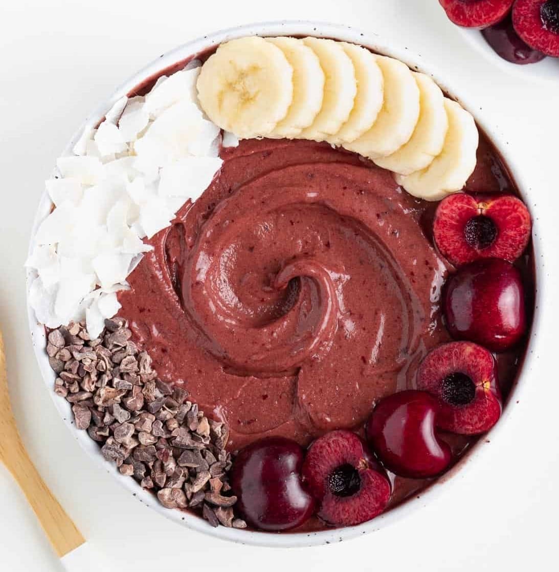 Dark Cherry Chocolate Smoothie Bowls