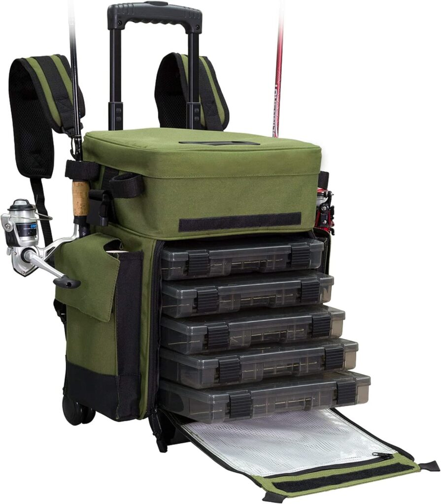 Elkton Outdoors Rolling Tackle Box