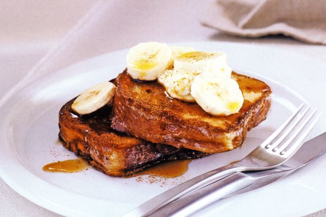 French toast with Banana & Maple Syrup