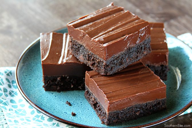 Fudge Iced Brownies