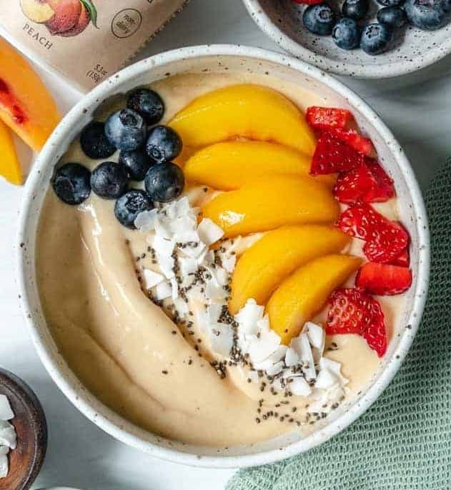 Peaches and Cream Smoothie Bowl