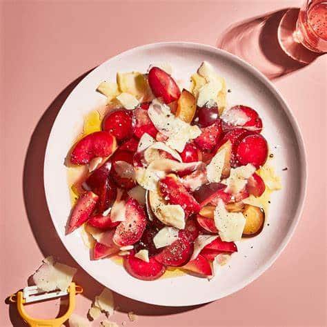 Plum Salad with Black Pepper and Parmesan