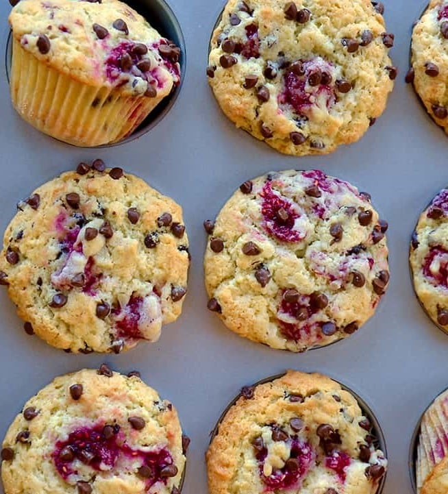 Raspberry Chocolate Chip Muffins