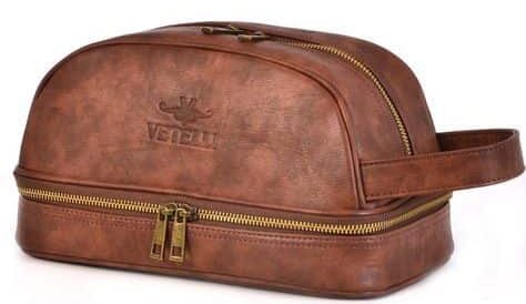 Vetelli Leather Toiletry Travel Bag