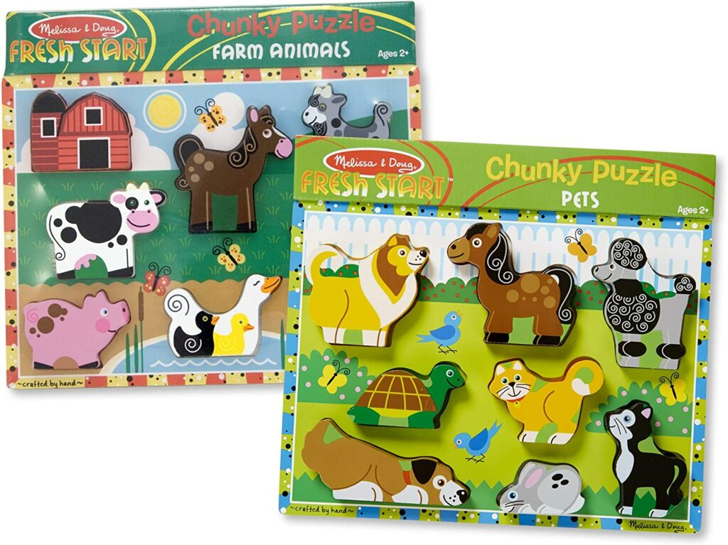 Wooden Chunky Puzzles Set