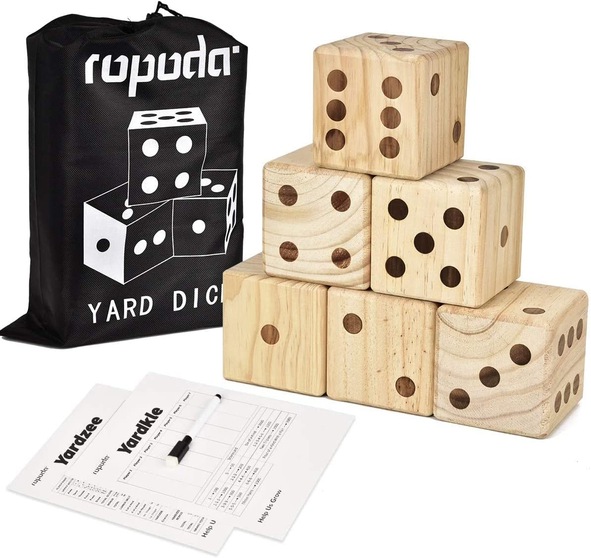 Giant Wooden Yard Dice