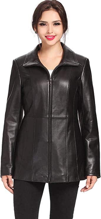 BGSD Becca Lambskin Plus-Size Women's Leather Jacket