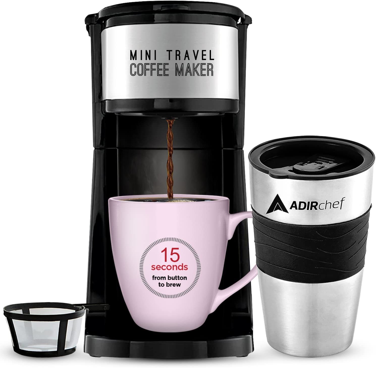 AdirChef Grab N’ Go Personal Coffee Maker