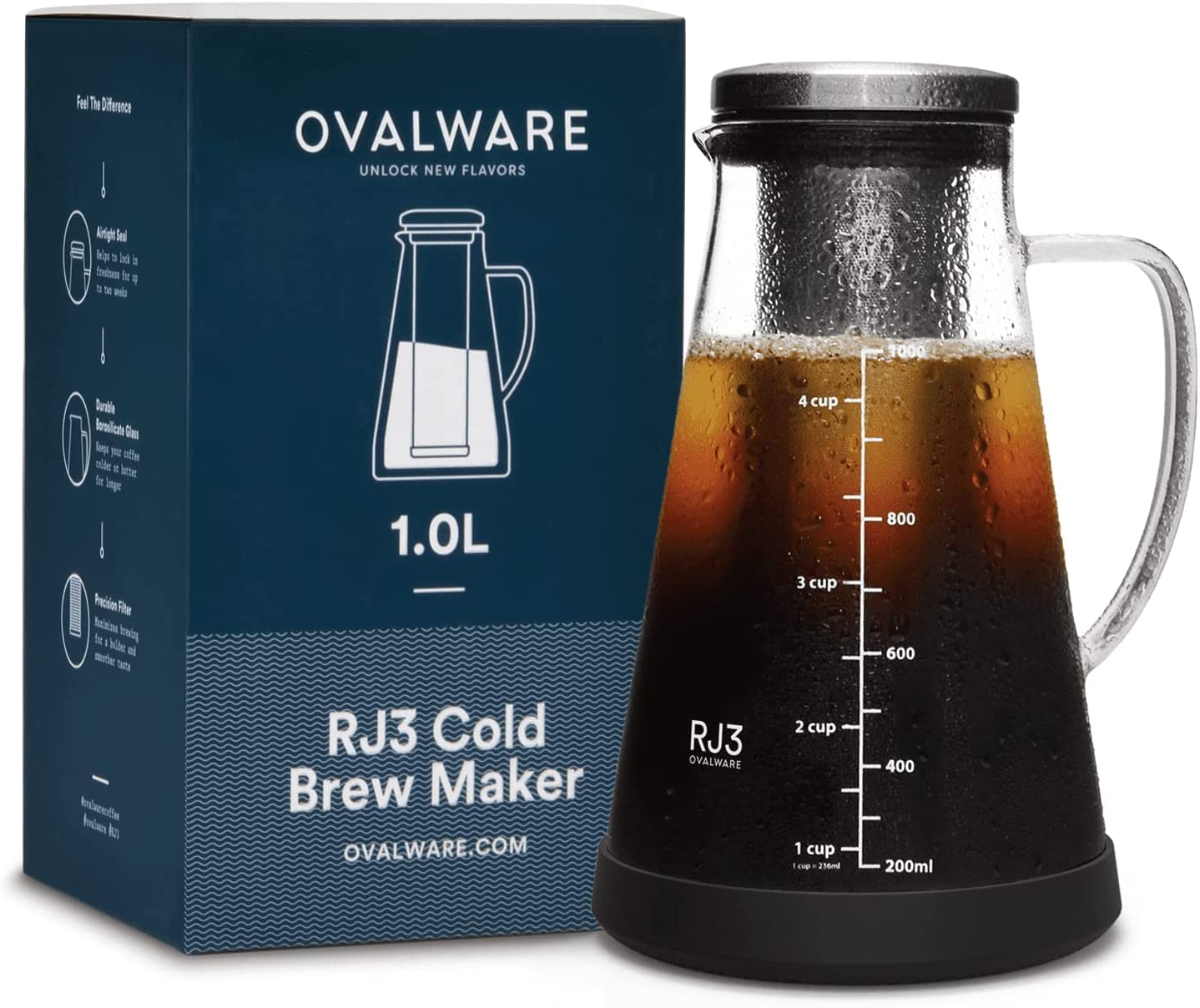 Ovalware RJ3 Cold Brew Maker and Tea Infuser