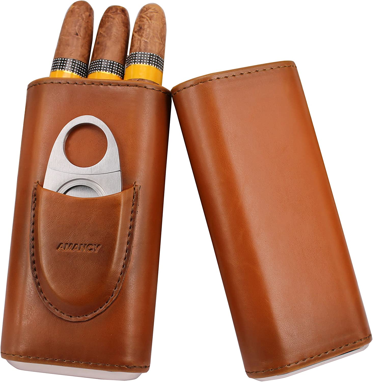 AMANCY Leather Cigar Case