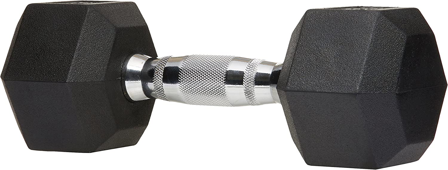 Amazon Basics Rubber Encased Hex Dumbbells