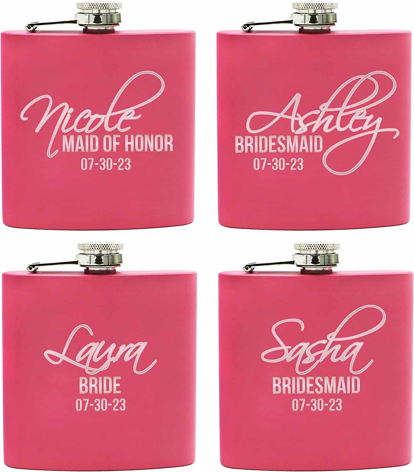 Engraved Bridesmaid Flask