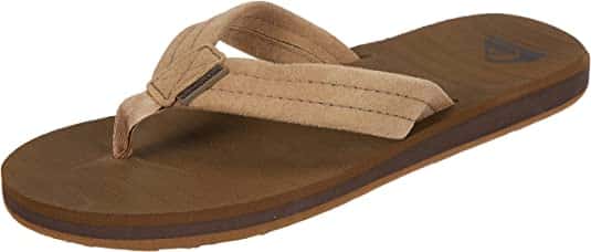 Quiksilver Men’s Carver Suede Flip Flops