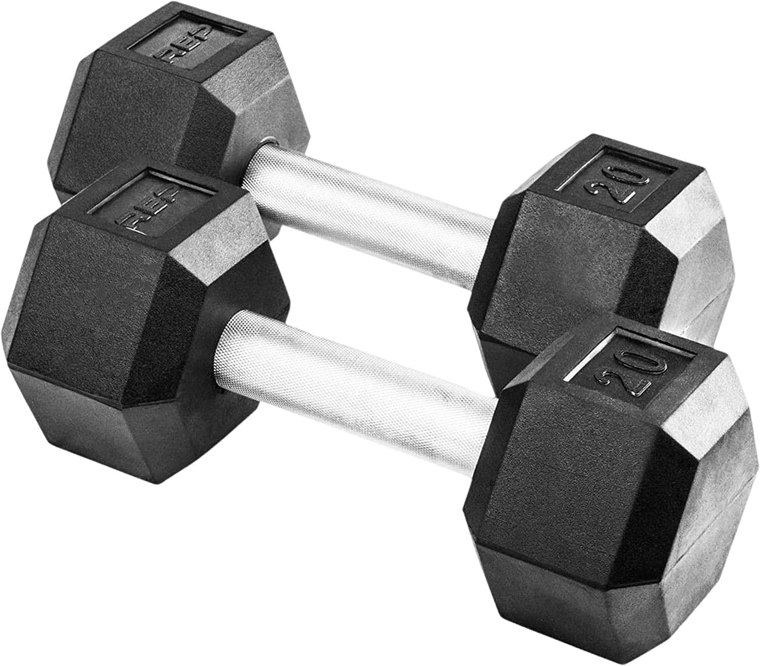 REP Fitness Rubber Hex Dumbbells