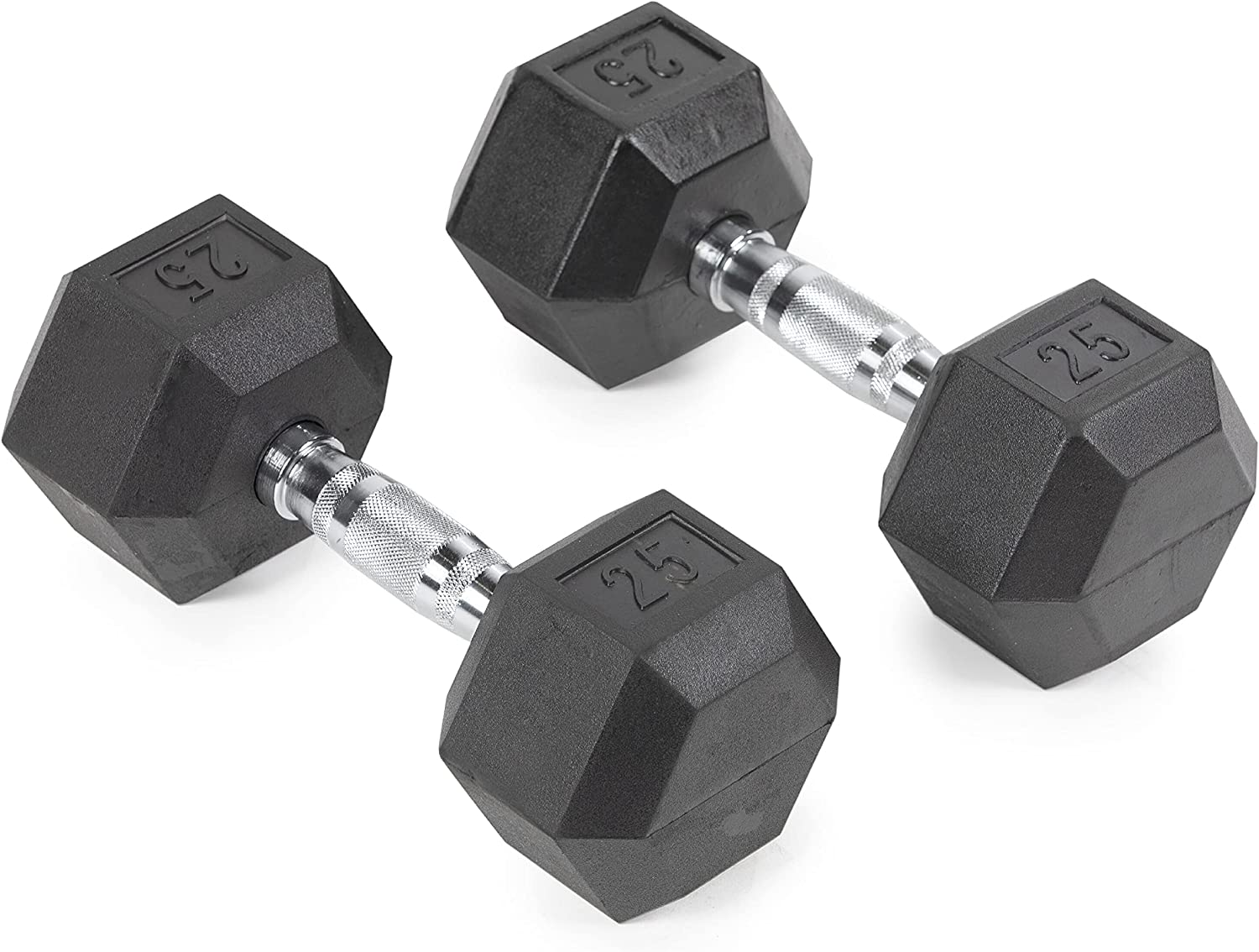 Titan Fitness Rubber Hex Dumbbells