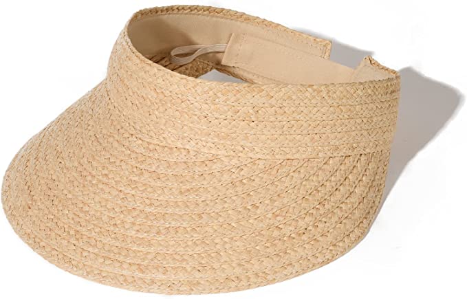 Wide Brim Straw Sun Visor