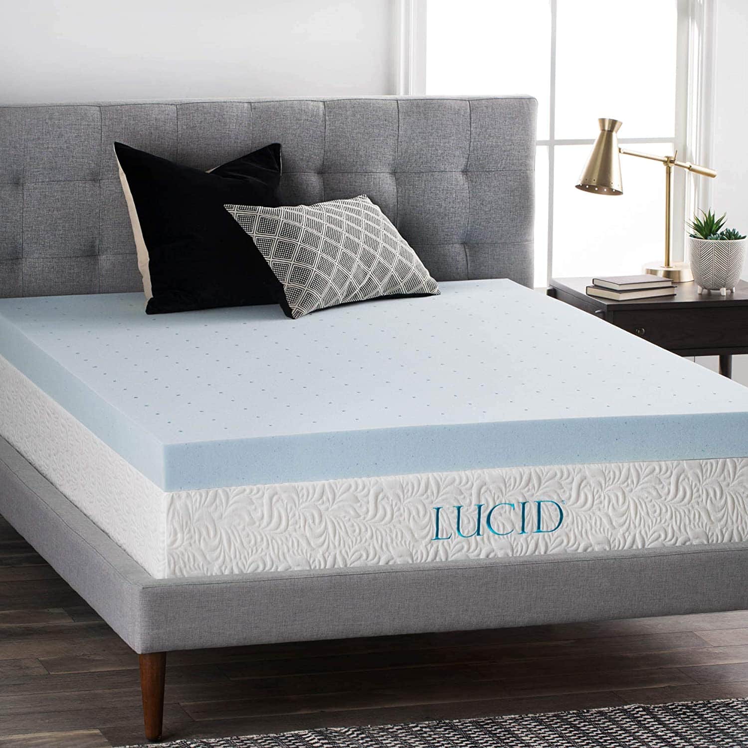 LUCID Memory Foam Mattress Topper