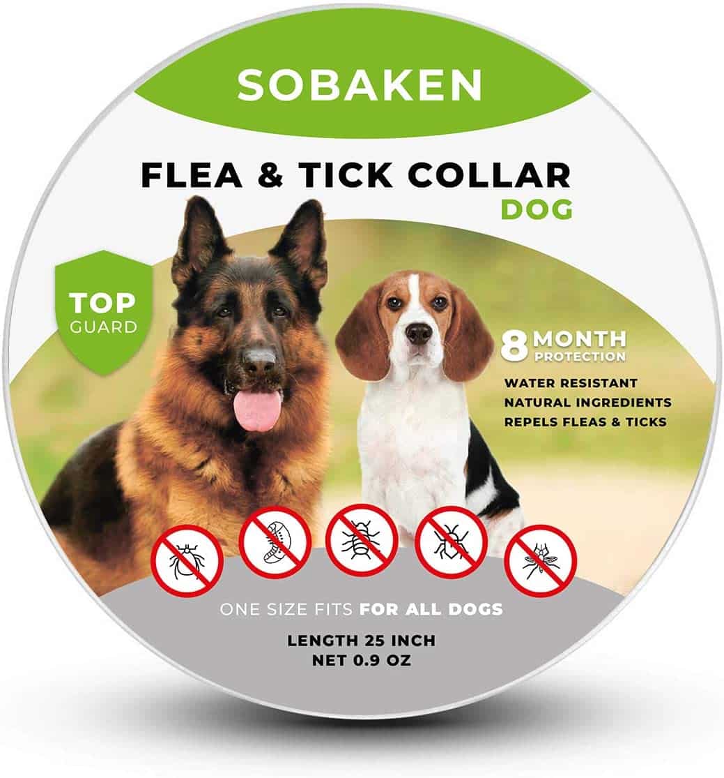 SOBAKEN Flea and Tick Prevention Collar for Dogs