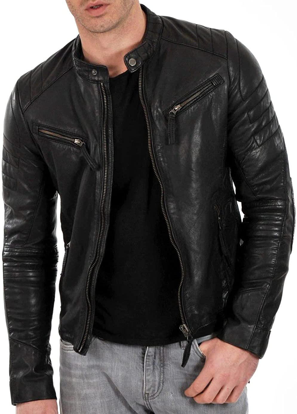 DECIMAL Black Leather Jacket