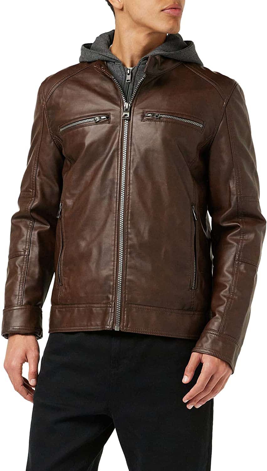 GUESS Brown Leather Jacket