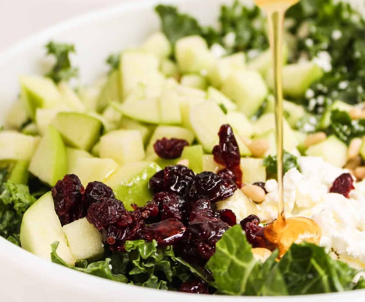 Kale Salad with Honey Lemon Dressing
